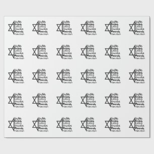 Lichte Dreidel Latke Knish Menora Hanukka Cadeaupapier