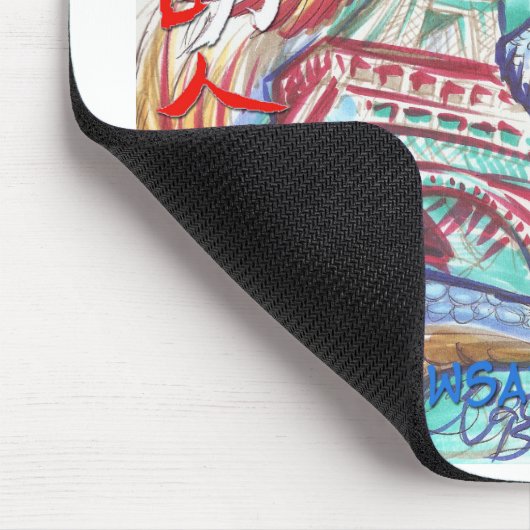 Lichte Eiffel Tower Dragon en Hope Muismat (Hoek)