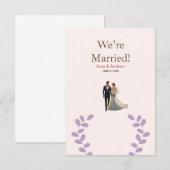 Lichte en comfortabele huwelijksuitnodiging, gedru kaart (Voorkant / Achterkant)