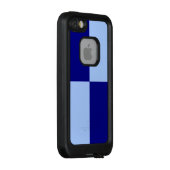 Lichte en donkerblauwe rechthoeken LifeProof iPhone hoesje (Achterkant / rechts)