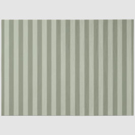 Lichte en donkere salie groen gestreept tissuepapier