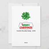 Lichte en feestelijke familie kerst Kaart (Achterkant)