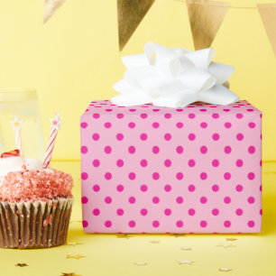 Lichte en hete roze stippen cadeaupapier