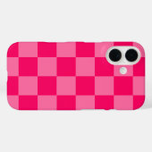 Lichte en Hot Pink Checker Patroon Ontwerp Case-Mate iPhone Case (Achterkant (horizontaal))