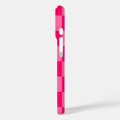 Lichte en Hot Pink Checker Patroon Ontwerp Case-Mate iPhone Case (Achterkant / Links)