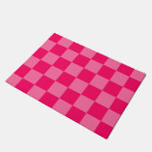 Lichte en Hot Pink Checker Patroon Ontwerp Deurmat (Schuin)