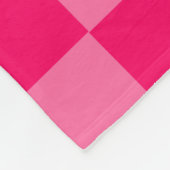 Lichte en Hot Pink Checker Patroon Ontwerp Fleece Deken (Hoek)