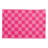 Lichte en Hot Pink Checker Patroon Ontwerp Kussensloop (Achterkant)