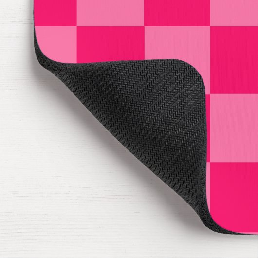 Lichte en Hot Pink Checker Patroon Ontwerp Muismat (Hoek)