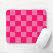 Lichte en Hot Pink Checker Patroon Ontwerp Muismat (Met muis)