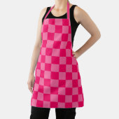 Lichte en Hot Pink Checker Patroon Ontwerp Schort (Insitu)