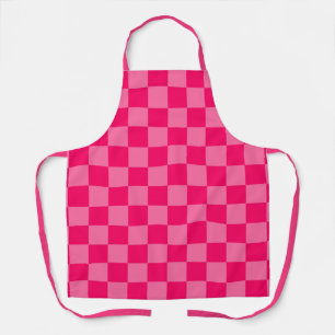Lichte en Hot Pink Checker Patroon Ontwerp Schort