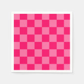 Lichte en Hot Pink Checker Patroon Ontwerp Servet (Voorkant)