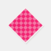 Lichte en Hot Pink Checker Patroon Ontwerp Servet (Hoek)