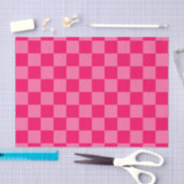 Lichte en Hot Pink Checker Patroon Ontwerp Tissuepapier (Craft)