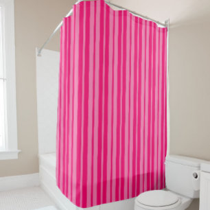 Lichte en Hot Pink Stijlvolle Strepen Patroon Desi Douchegordijn