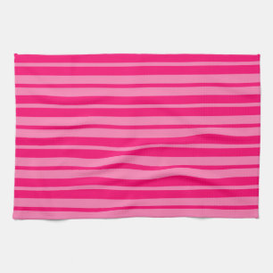 Lichte en Hot Pink Stijlvolle Strepen Patroon Desi Theedoek
