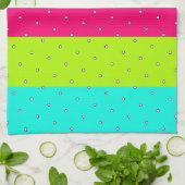 Lichte en leuke streep en Polka-Stippen Theedoek (Gevouwen)