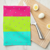 Lichte en leuke streep en Polka-Stippen Theedoek (Quarter Fold)