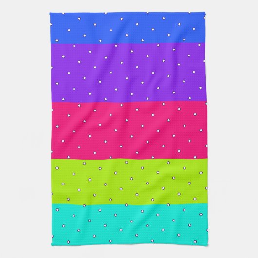 Lichte en leuke streep en Polka-Stippen Theedoek (Verticaal)