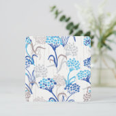 Lichte en luchtige Hortensia Bloempatroon Feestdagenkaart (Staand voorkant)