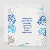 Lichte en luchtige Hortensia Bloempatroon Feestdagenkaart (Achterkant)