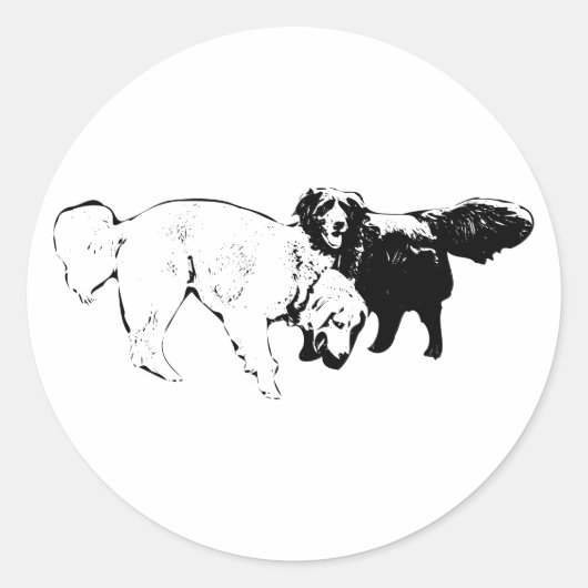 Lichte en schaduwpalingen ronde sticker (Voorkant)