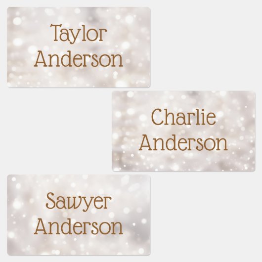 Lichte etherische bokeh waterdichte zelfklevende n labels (Groep)