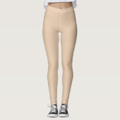 Lichte Fawn Solid Color Leggings (Voorkant)