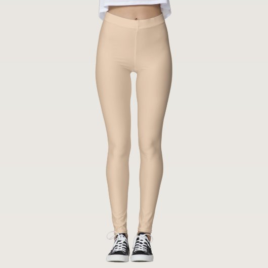 Lichte Fawn Solid Color Leggings (Voorkant)