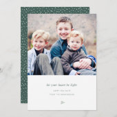 Lichte feestdag-fotokaart feestdagenkaart (Voorkant / Achterkant)