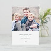 Lichte feestdag-fotokaart feestdagenkaart (Staand voorkant)