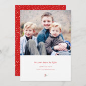 Lichte feestdag-fotokaart feestdagenkaart (Voorkant / Achterkant)