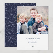 Lichte feestdag-fotokaart feestdagenkaart (Voorkant / Achterkant)