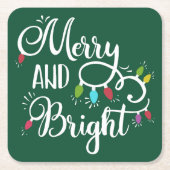 lichte feestdagen kartonnen onderzetters (Voorkant)