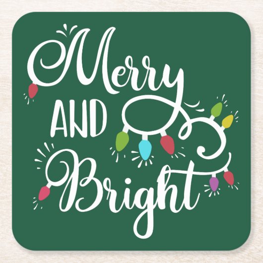 lichte feestdagen kartonnen onderzetters (Voorkant)