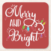 lichte feestdagen kartonnen onderzetters (Voorkant)