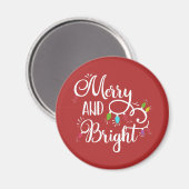 lichte feestdagen magneet (Voorkant / Achterkant)