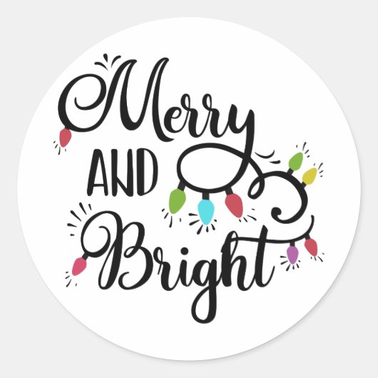 lichte feestdagen ronde sticker (Voorkant)