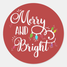 lichte feestdagen ronde sticker