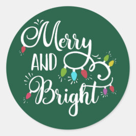 lichte feestdagen ronde sticker