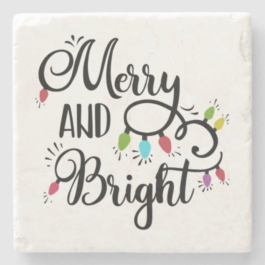 lichte feestdagen stenen onderzetter (Voorkant)