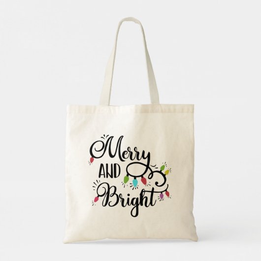 lichte feestdagen tote bag (Achterkant)