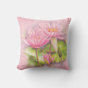Lichte fijne, roze, botanische gooikussens kussen