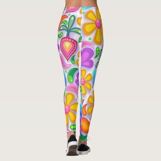 lichte flora - leggings (Achterkant)