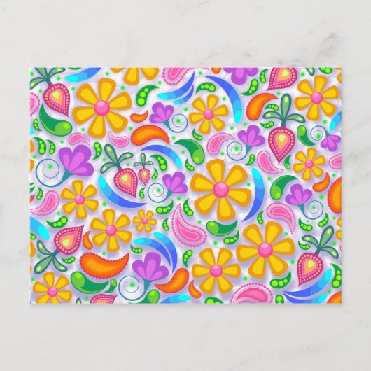 lichte florale briefkaart (Voorkant)