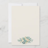 Lichte formele Bloemen Huwelijksuitnodiging Kaart (Achterkant)