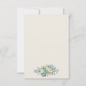 Lichte formele bloemkaart reactiekaart RSVP kaartje (Achterkant)