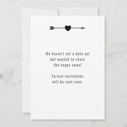 Lichte foto | Aankondiging Verloving (Achterkant)