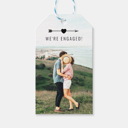 Lichte foto | Aankondiging Verloving | Cadeau Labe Cadeaulabel (Voorkant)